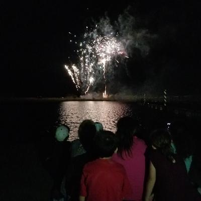 fireworks at the lake